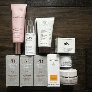 MEGA Skincare Lot AUGUSTINUS BADER, QMS, DR BARBARA STRUM 10 Pieces